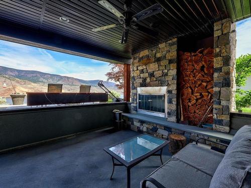 265 Holloway Drive, Kamloops, BC - Outdoor With Fireplace With Deck Patio Veranda With Exterior