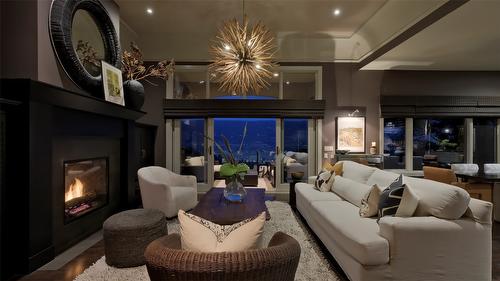 1749 Capistrano Drive, Kelowna, BC - Indoor Photo Showing Living Room With Fireplace