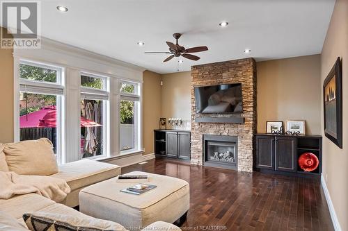 515 Huron, Lasalle, ON - Indoor Photo Showing Living Room With Fireplace