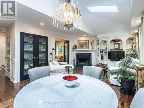 93 Drinkwater Road, Brampton, ON - Indoor Photo Showing Dining Room With Fireplace