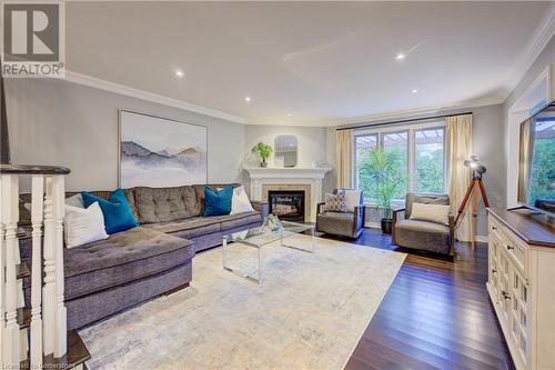 517 Larkspur Lane, Burlington, ON - Indoor Photo Showing Living Room With Fireplace