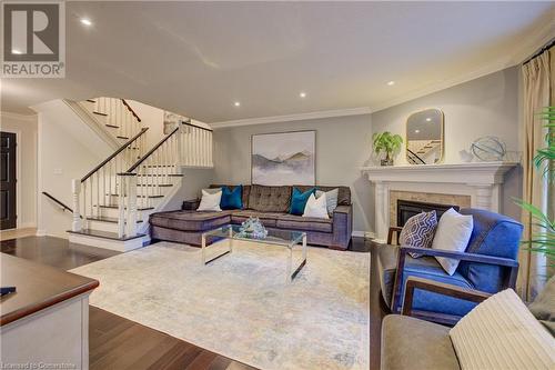 517 Larkspur Lane, Burlington, ON - Indoor Photo Showing Living Room With Fireplace