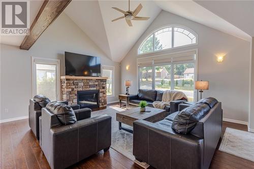 7 Berthelot Street, Blind River, ON - Indoor Photo Showing Living Room With Fireplace