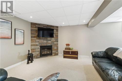 Basement fireplace - 16 Lancelot Street, Embrun, ON 