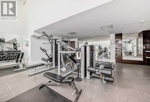 2203, 1111 10 Street Sw, Calgary, AB - Indoor Photo Showing Gym Room