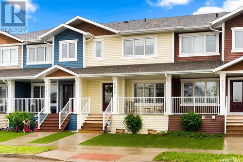 5545 Cederholm Avenue, Regina, SK - Outdoor With Deck Patio Veranda With Facade