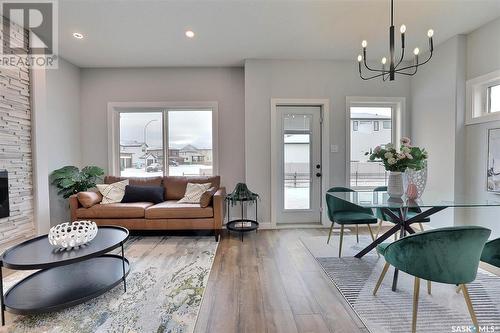 5513 Nicholson Avenue, Regina, SK - Indoor Photo Showing Living Room With Fireplace