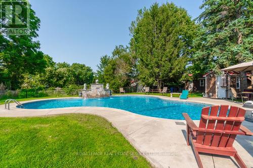 6949 Thorold Stone Road, Niagara Falls (Stamford), ON - Outdoor With In Ground Pool With Backyard