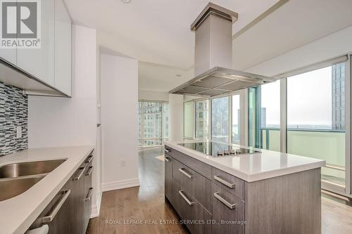 2411 - 8 The Esplanade, Toronto, ON - Indoor Photo Showing Kitchen With Double Sink With Upgraded Kitchen