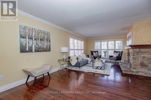 2301 Bennington Gate, Oakville (Eastlake), ON - Indoor Photo Showing Living Room With Fireplace