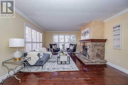 2301 Bennington Gate, Oakville (Eastlake), ON - Indoor Photo Showing Living Room With Fireplace