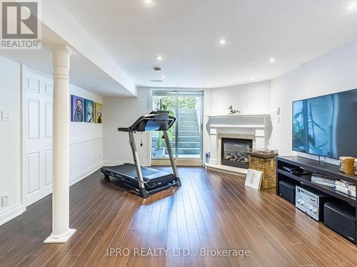 505 Mallorytown Avenue, Mississauga, ON - Indoor Photo Showing Gym Room With Fireplace