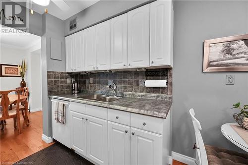 1968 Main Street W Unit# 401, Hamilton, ON - Indoor Photo Showing Kitchen With Double Sink