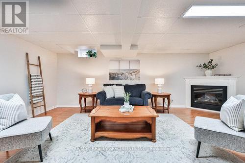 205 Ellis Crescent, Milton, ON - Indoor Photo Showing Living Room With Fireplace