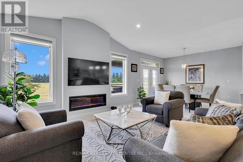 46 Rea Drive, Centre Wellington (Fergus), ON - Indoor Photo Showing Living Room With Fireplace