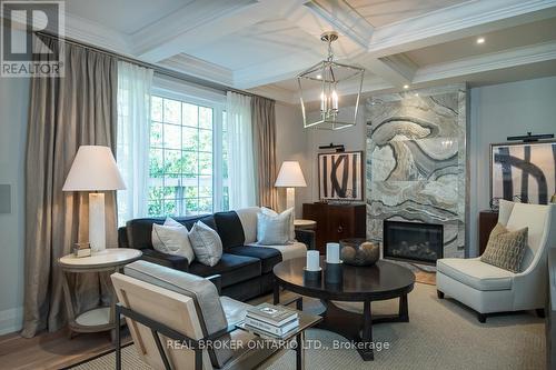 304 Mcgibbon Drive, Milton, ON - Indoor Photo Showing Living Room With Fireplace