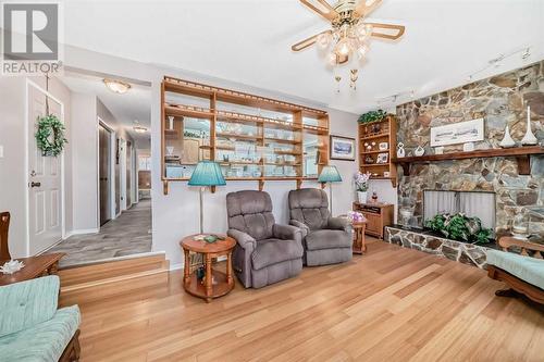 16 Cameron Crescent, Red Deer, AB - Indoor Photo Showing Living Room With Fireplace