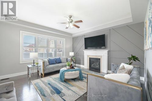 4 Hagerman Road, Brampton (Toronto Gore Rural Estate), ON - Indoor Photo Showing Living Room With Fireplace