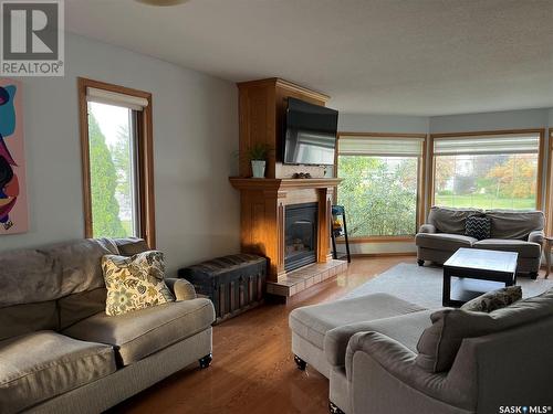 1311 Heidgerken Crescent, Humboldt, SK - Indoor Photo Showing Living Room With Fireplace