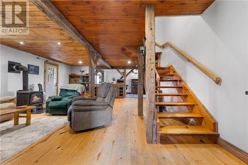 Raw edge staircase. - 5258 Murphy Road, Calabogie, ON - Indoor