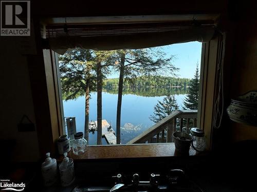 Kitchen Window View - 1023 Twilight Close W, Dorset, ON -  With Body Of Water