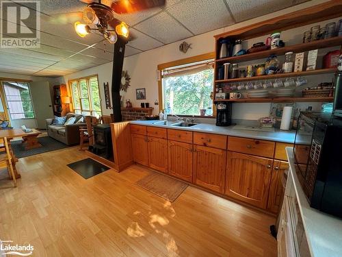 1023 Twilight Close W, Dorset, ON - Indoor Photo Showing Kitchen With Double Sink