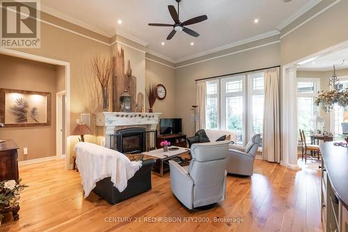 2529 Napperton Drive, Adelaide Metcalfe, ON - Indoor Photo Showing Living Room With Fireplace