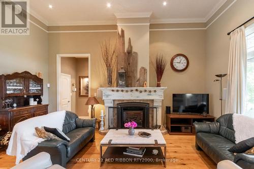 2529 Napperton Drive, Adelaide Metcalfe, ON - Indoor Photo Showing Living Room With Fireplace