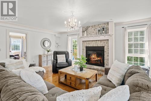 18 Blythe Shore Road, Kawartha Lakes, ON - Indoor Photo Showing Living Room With Fireplace