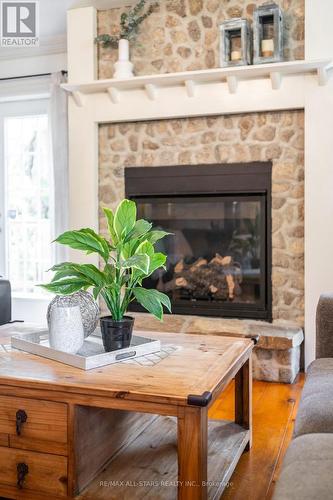 18 Blythe Shore Road, Kawartha Lakes, ON - Indoor Photo Showing Living Room With Fireplace