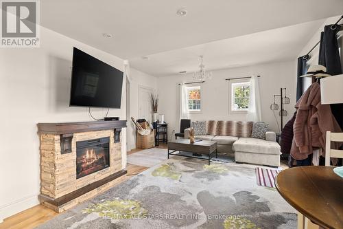 18 Blythe Shore Road, Kawartha Lakes, ON - Indoor Photo Showing Living Room With Fireplace