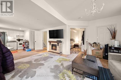 18 Blythe Shore Road, Kawartha Lakes, ON - Indoor Photo Showing Living Room With Fireplace