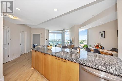 1227 Wellington Street Unit#803, Ottawa, ON - Indoor Photo Showing Kitchen With Double Sink