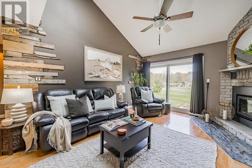 1374 Old Mill Road, Kawartha Lakes (Lindsay), ON - Indoor Photo Showing Living Room With Fireplace