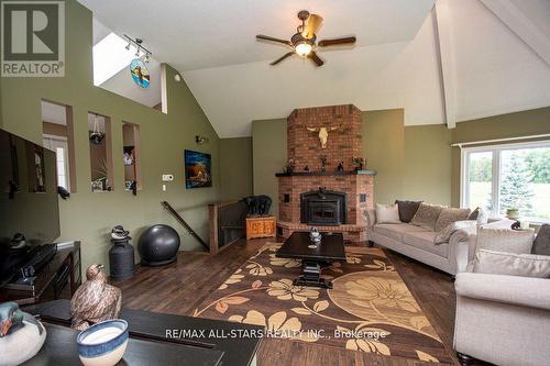 69 County Rd 121, Kawartha Lakes (Fenelon Falls), ON - Indoor Photo Showing Living Room With Fireplace