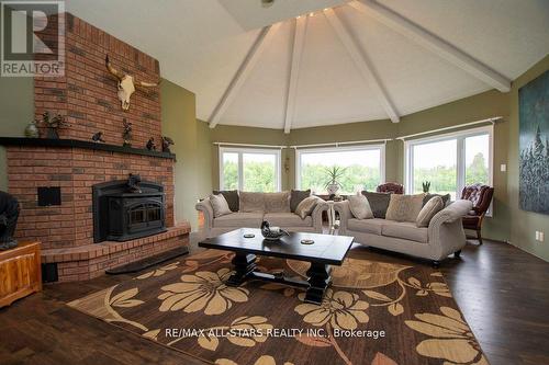 69 County Rd 121, Kawartha Lakes (Fenelon Falls), ON - Indoor Photo Showing Living Room With Fireplace