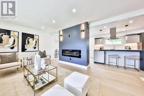 194 Slater Crescent, Oakville (Old Oakville), ON - Indoor Photo Showing Living Room With Fireplace