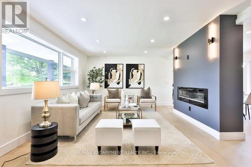 194 Slater Crescent, Oakville (Old Oakville), ON - Indoor Photo Showing Living Room With Fireplace