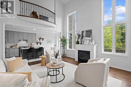 41 Workmen'S Circle, Ajax, ON - Indoor Photo Showing Living Room With Fireplace