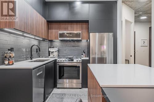 308 - 19 Brant Street, Toronto (Waterfront Communities), ON - Indoor Photo Showing Kitchen With Double Sink With Upgraded Kitchen