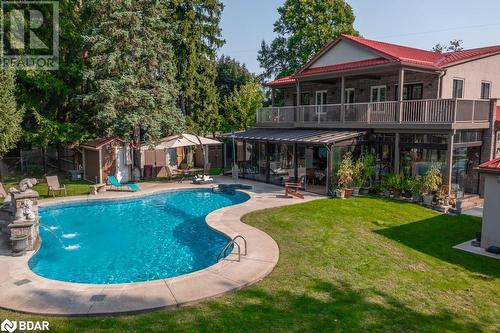 6949 Thorold Stone Road, Niagara Falls, ON - Outdoor With In Ground Pool With Deck Patio Veranda With Backyard