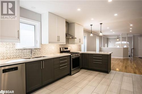 59 Livingstone Street E, Barrie, ON - Indoor Photo Showing Kitchen With Double Sink With Upgraded Kitchen