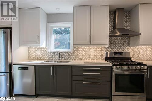 59 Livingstone Street E, Barrie, ON - Indoor Photo Showing Kitchen With Double Sink With Upgraded Kitchen