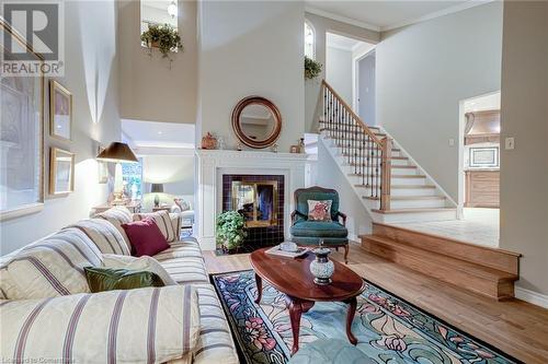 4519 Concord Place, Burlington, ON - Indoor Photo Showing Living Room With Fireplace