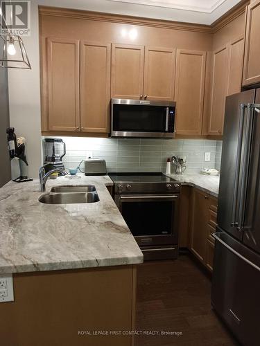 101 - 2300 Upper Middle Road, Oakville, ON - Indoor Photo Showing Kitchen With Double Sink