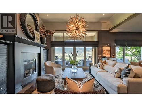 1749 Capistrano Drive, Kelowna, BC - Indoor Photo Showing Living Room With Fireplace