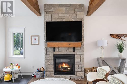 103B Carriage Landing Road, Renfrew, ON - Indoor Photo Showing Living Room With Fireplace