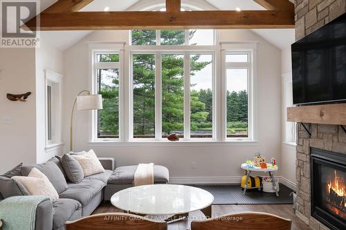 103B Carriage Landing Road, Renfrew, ON - Indoor Photo Showing Living Room With Fireplace