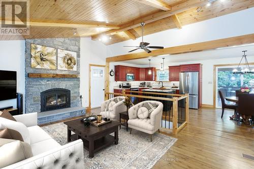 103 Clifton Street, Kawartha Lakes (Fenelon Falls), ON - Indoor Photo Showing Living Room With Fireplace