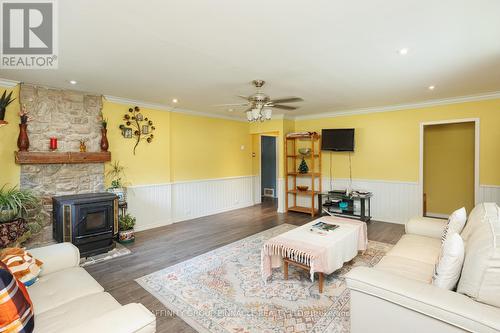 1702 Kirkfield Road, Kawartha Lakes (Kirkfield), ON - Indoor Photo Showing Living Room With Fireplace